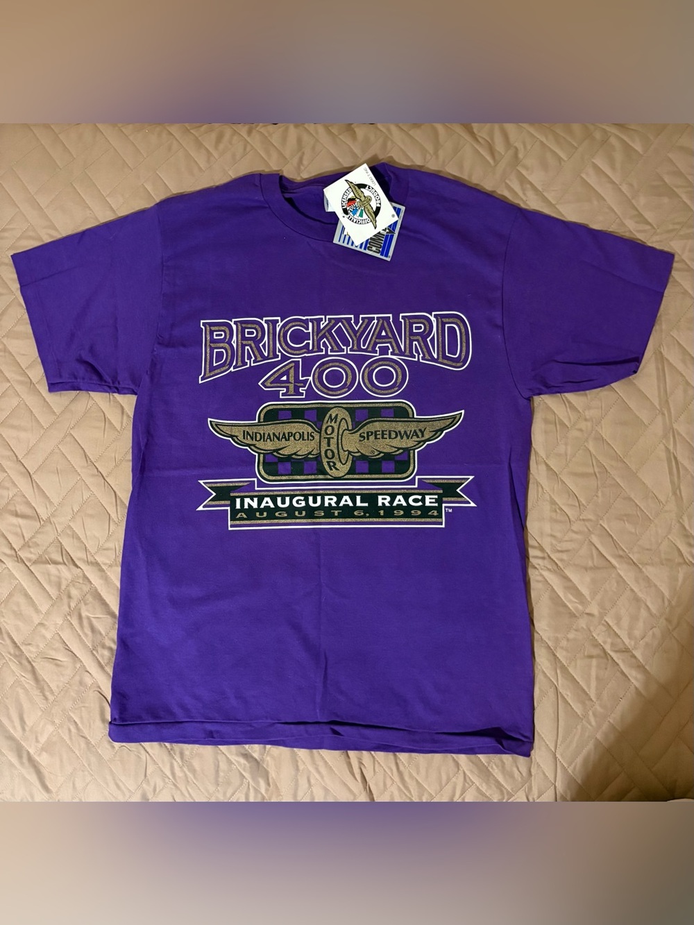 Offi Purple Brickyard 400 Inaugural Race 1994 Adult Tee NWT Size Large